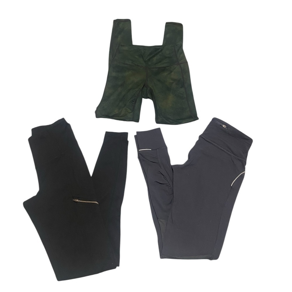 Athleta bundle Active women , green,black and gray Leggings